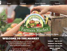 Tablet Screenshot of davisonfarmersmarket.com